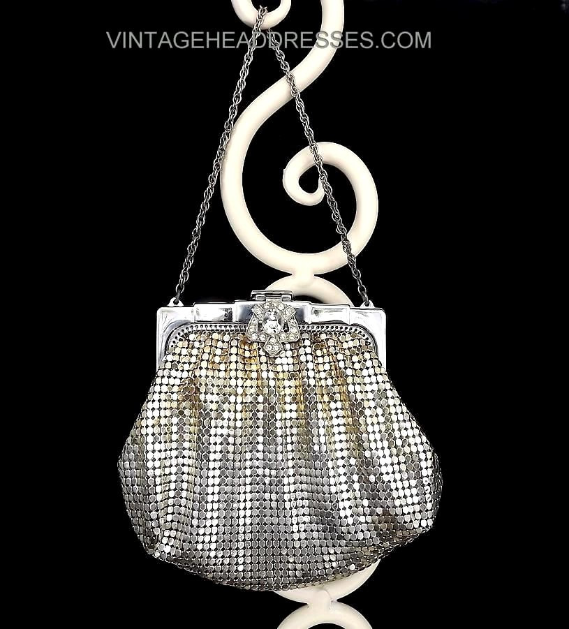 Silver Gold Ombre Whiting & Davis Mesh Bag