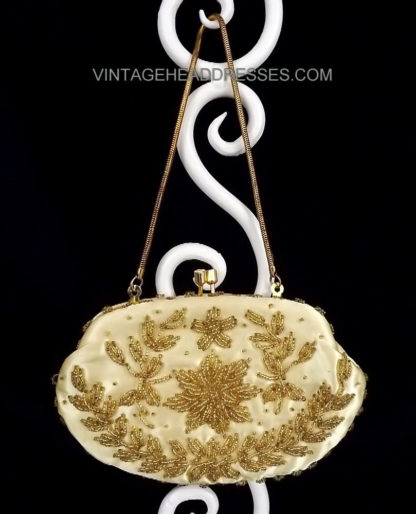 Vintage Gold Beaded Bag