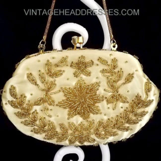 Vintage Gold Beaded Bag