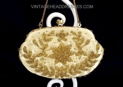 Vintage Gold Beaded Bag