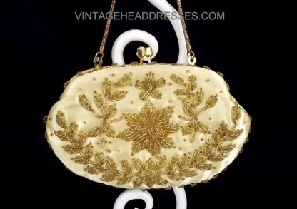 Vintage Gold Beaded Bag