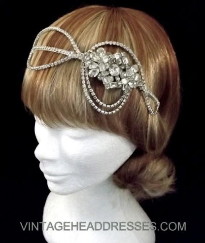 Diamante Drape Headpiece