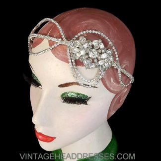 Diamante Drape Headpiece