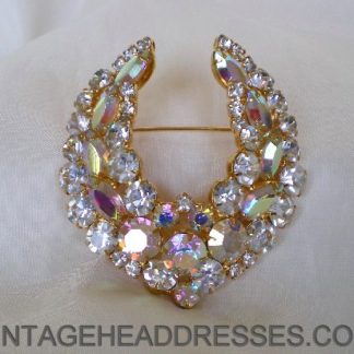 Gold AB Diamante Brooch