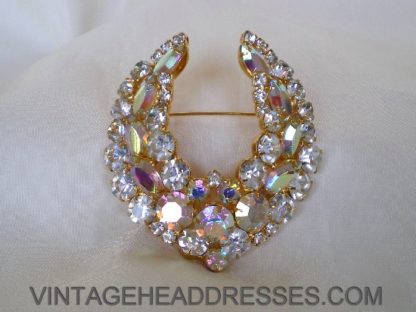 Gold AB Diamante Brooch