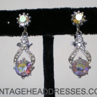 Vintage AB Diamante Earrings