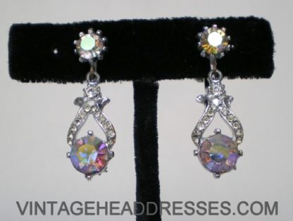 Vintage AB Diamante Earrings