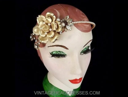 Gold Floral Bridal Headpiece