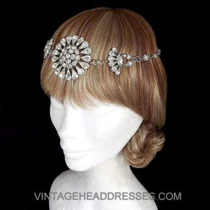 Vintage Rhinestone Forehead Band