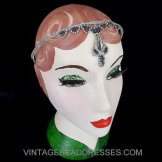 Vintage Blue Tikka Headpiece