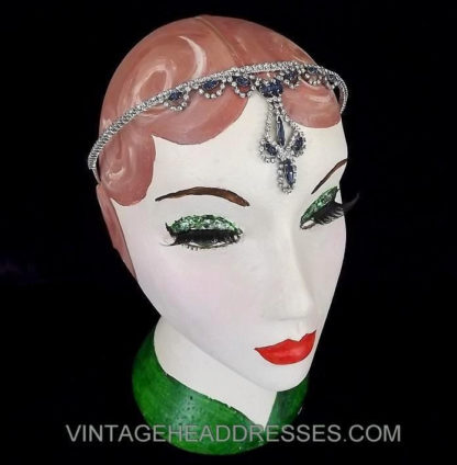 Vintage Blue Tikka Headpiece