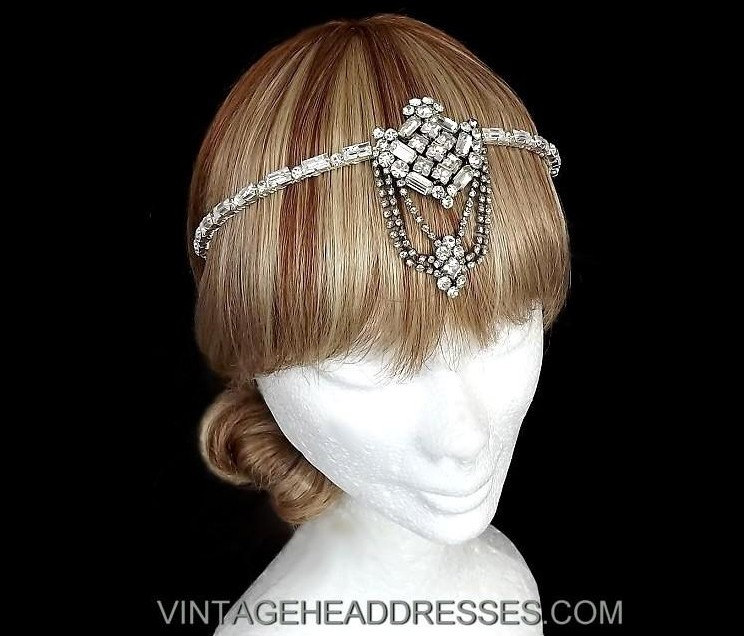 Vintage Bridal Tikka Headpiece by Debbi Harrison Bond