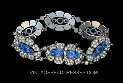 Sapphire Blue Art Deco Bracelet