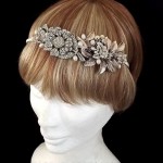 Vintage Rose Gold and Silver Floral Headband