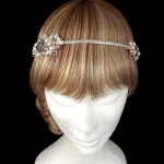 Rose Gold Double Cluster Headpiece
