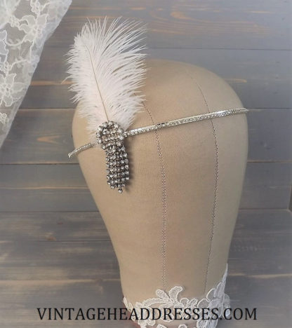 Ostrich Feather Headband
