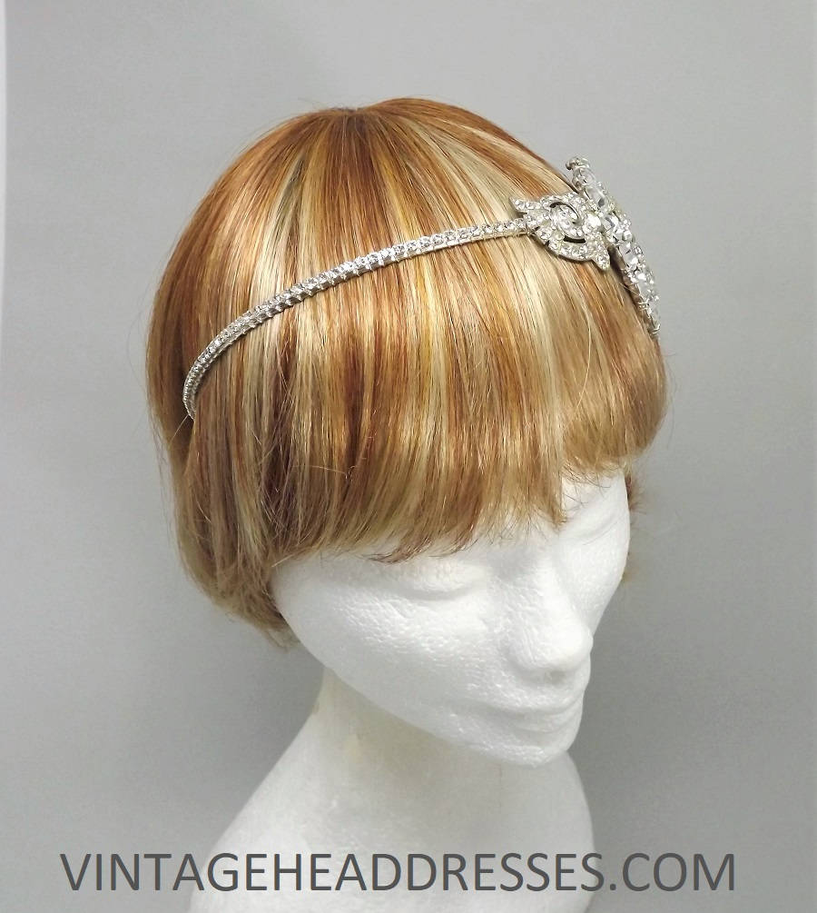 Art Deco Bridal Headband from Vintage Headdresses