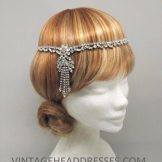 Art Deco Rhinestone Forehead Band