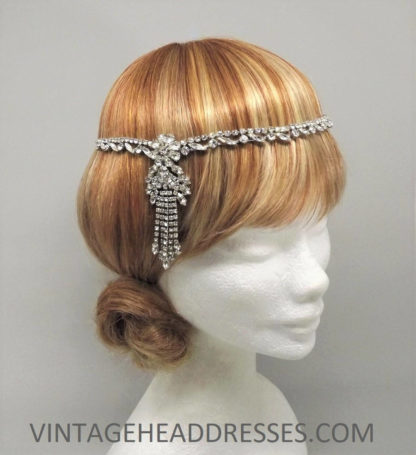 Art Deco Rhinestone Forehead Band