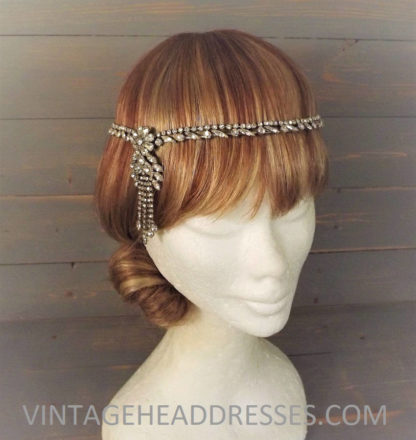 Art Deco Rhinestone Forehead Band