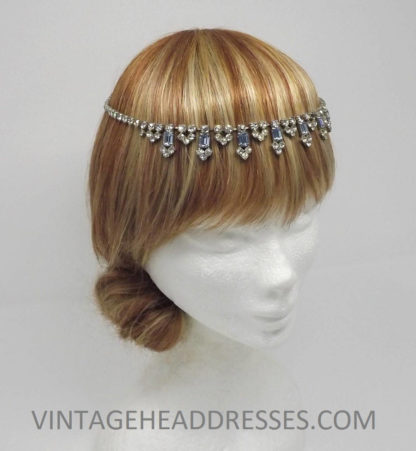 Blue Vintage Bridal Brow Band