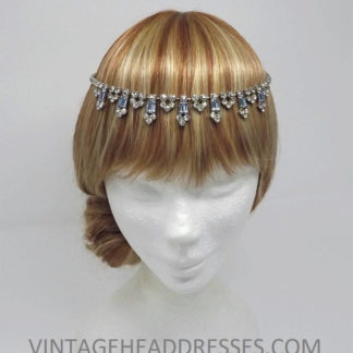 Blue Vintage Bridal Brow Band