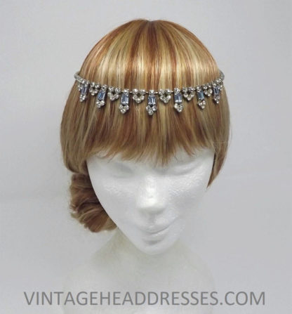 Blue Vintage Bridal Brow Band