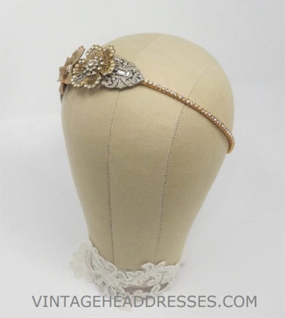 Floral Silver & Gold Headpiece