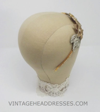 Floral Silver & Gold Headpiece