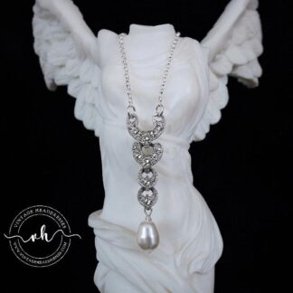 Paste & Pearl Pendant Necklace