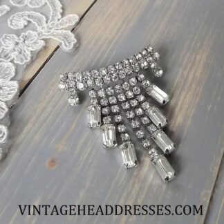 Vintage Waterfall Rhinestone Brooch