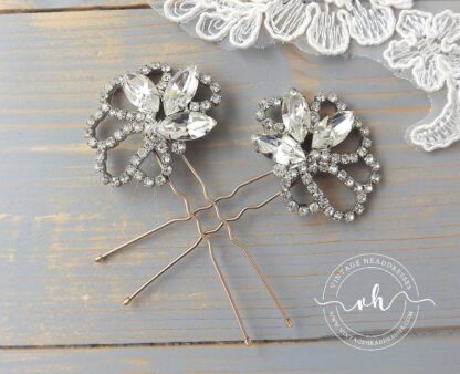 1940's Rhinestone Hair Pins