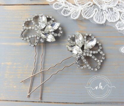 1940's Rhinestone Hair Pins