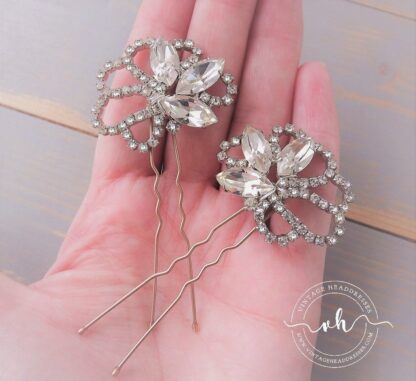 1940's Rhinestone Hair Pins